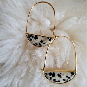 Anthropologie Drop Hoop Earrings